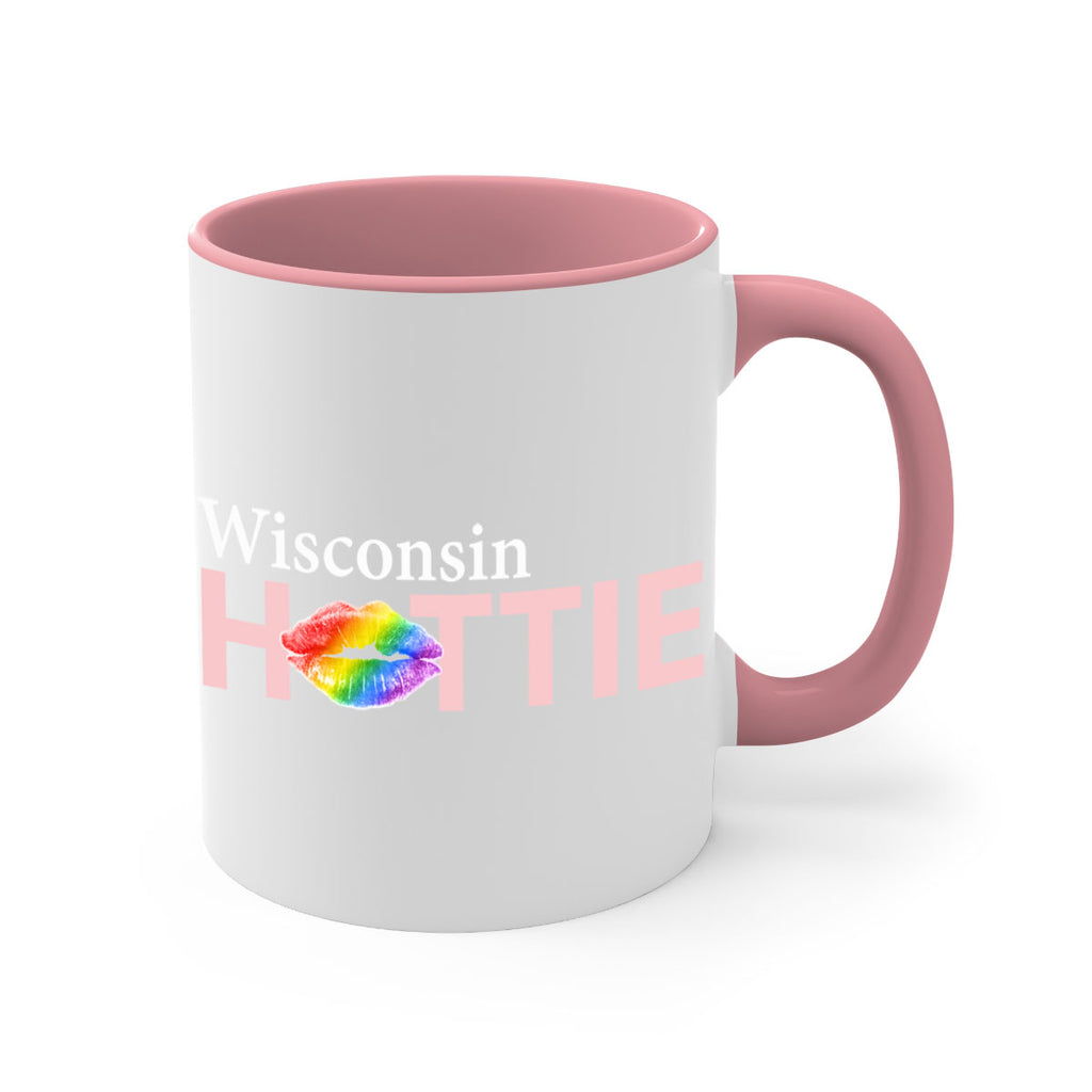 Wisconsin Hottie with rainbow lips 100#- Hottie Collection-Mug / Coffee Cup