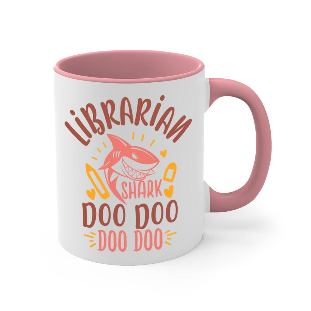 librarian shark doo doo 2#- librarian-Mug / Coffee Cup