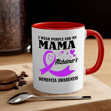 Alzheimers And Dementia I Wear Purple For My Warrior Mama 21#- alzheimers-Mug / Coffee Cup