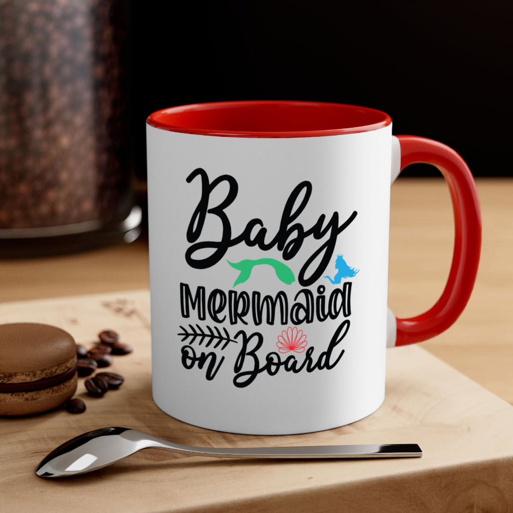 Baby Mermaid on Board 38#- mermaid-Mug / Coffee Cup