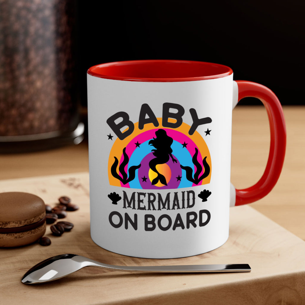 Baby mermaid on board 37#- mermaid-Mug / Coffee Cup