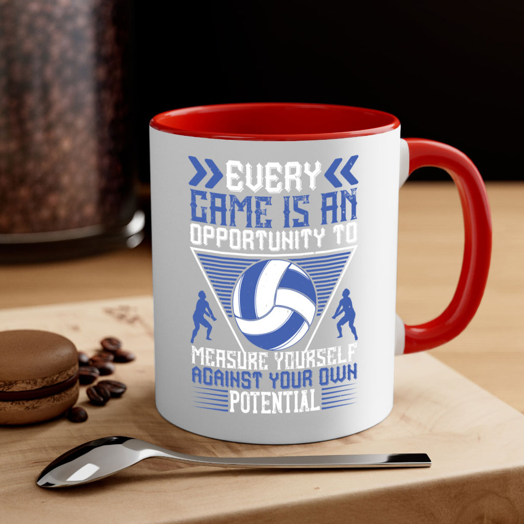 Every game is an opportunity to measure yourself against your own potential Style 1261#- volleyball-Mug / Coffee Cup