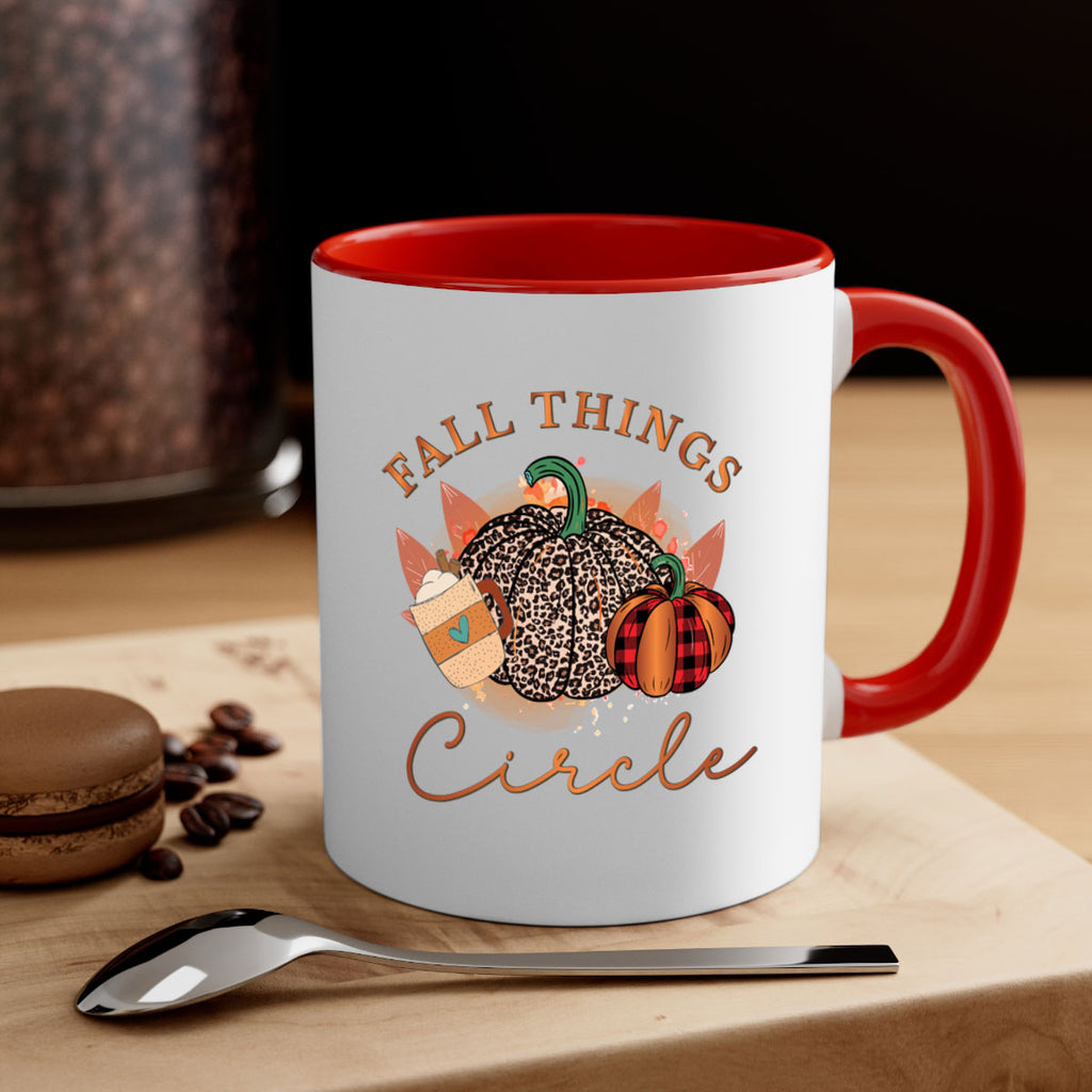 Fall Things Circle 133#- fall-Mug / Coffee Cup