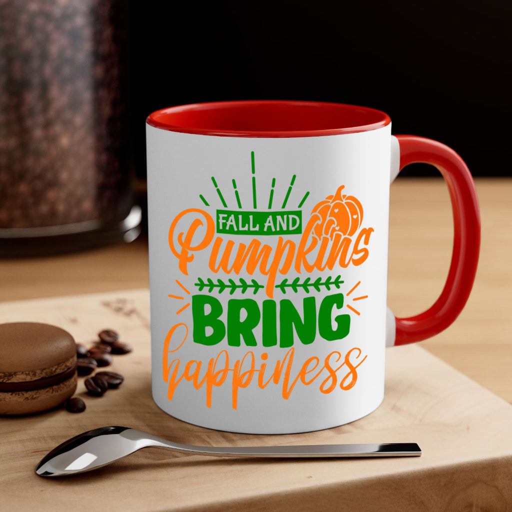 Fall and Pumpkins Bring Happiness 85#- fall-Mug / Coffee Cup