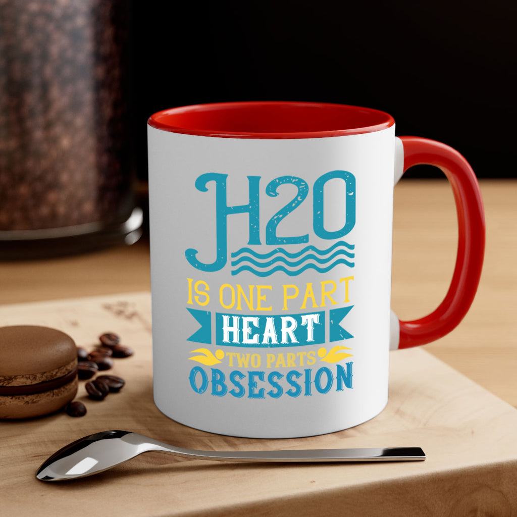 H is one part heart two parts obsession 1199#- swimming-Mug / Coffee Cup