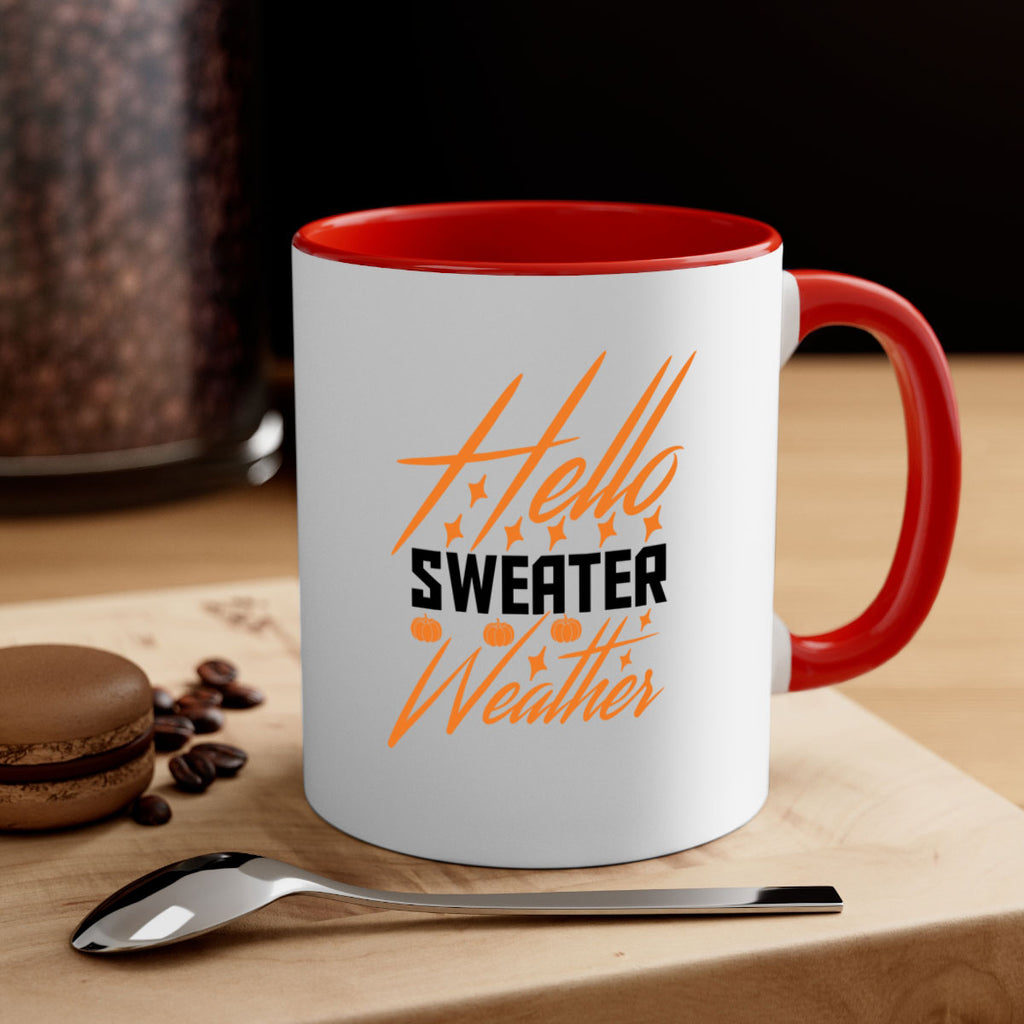 Hello Sweater Weather 295#- fall-Mug / Coffee Cup
