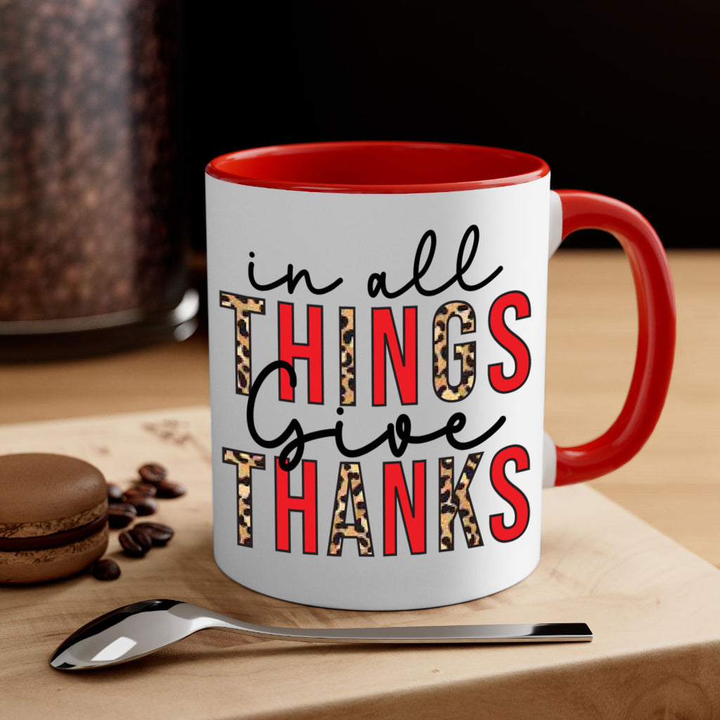 In all things give thanks 352#- fall-Mug / Coffee Cup
