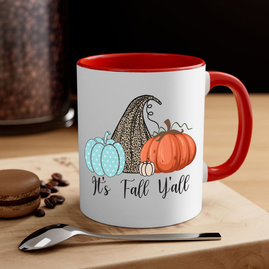 It s Fall Y all Pumpkin 363#- fall-Mug / Coffee Cup