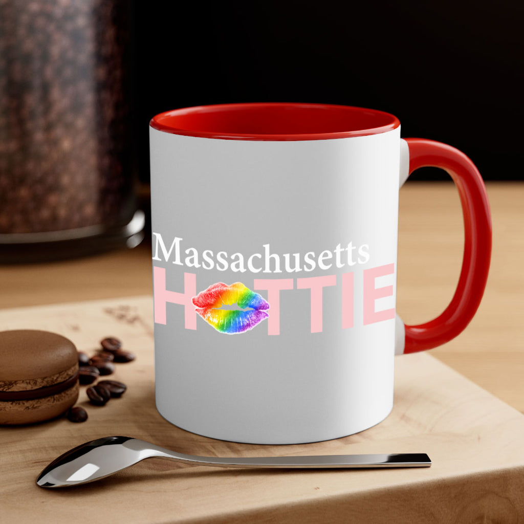 Massachusetts Hottie with rainbow lips 72#- Hottie Collection-Mug / Coffee Cup