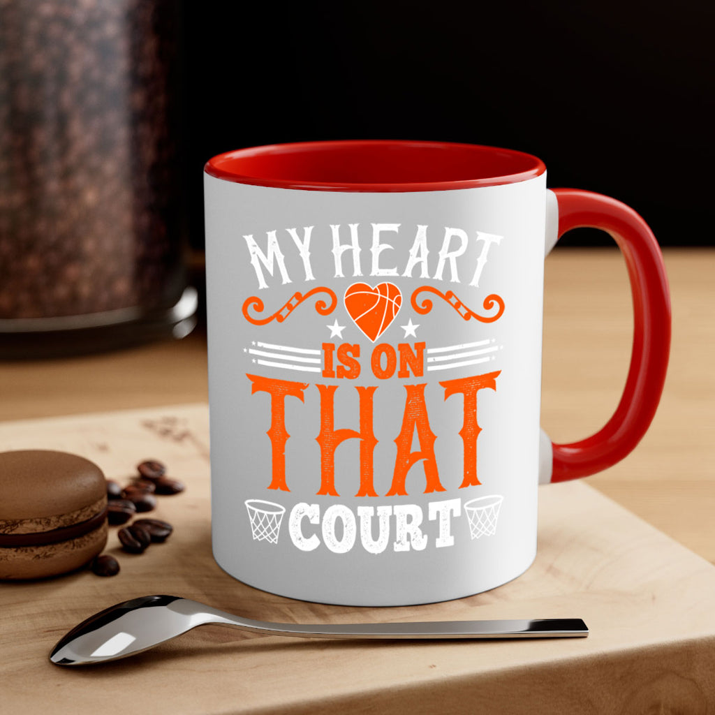 My heart is on that court 1827#- basketball-Mug / Coffee Cup