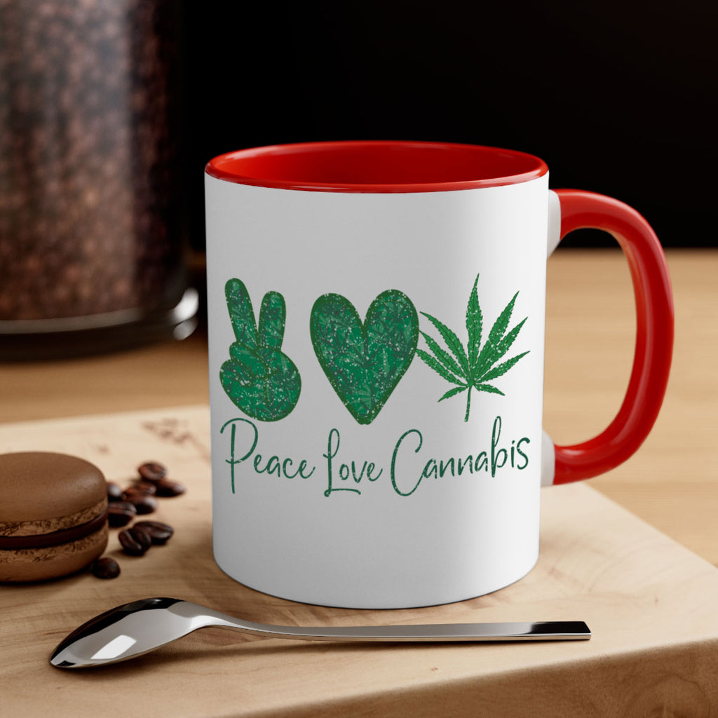 Peace Love Cannabis Sublimation 217#- marijuana-Mug / Coffee Cup