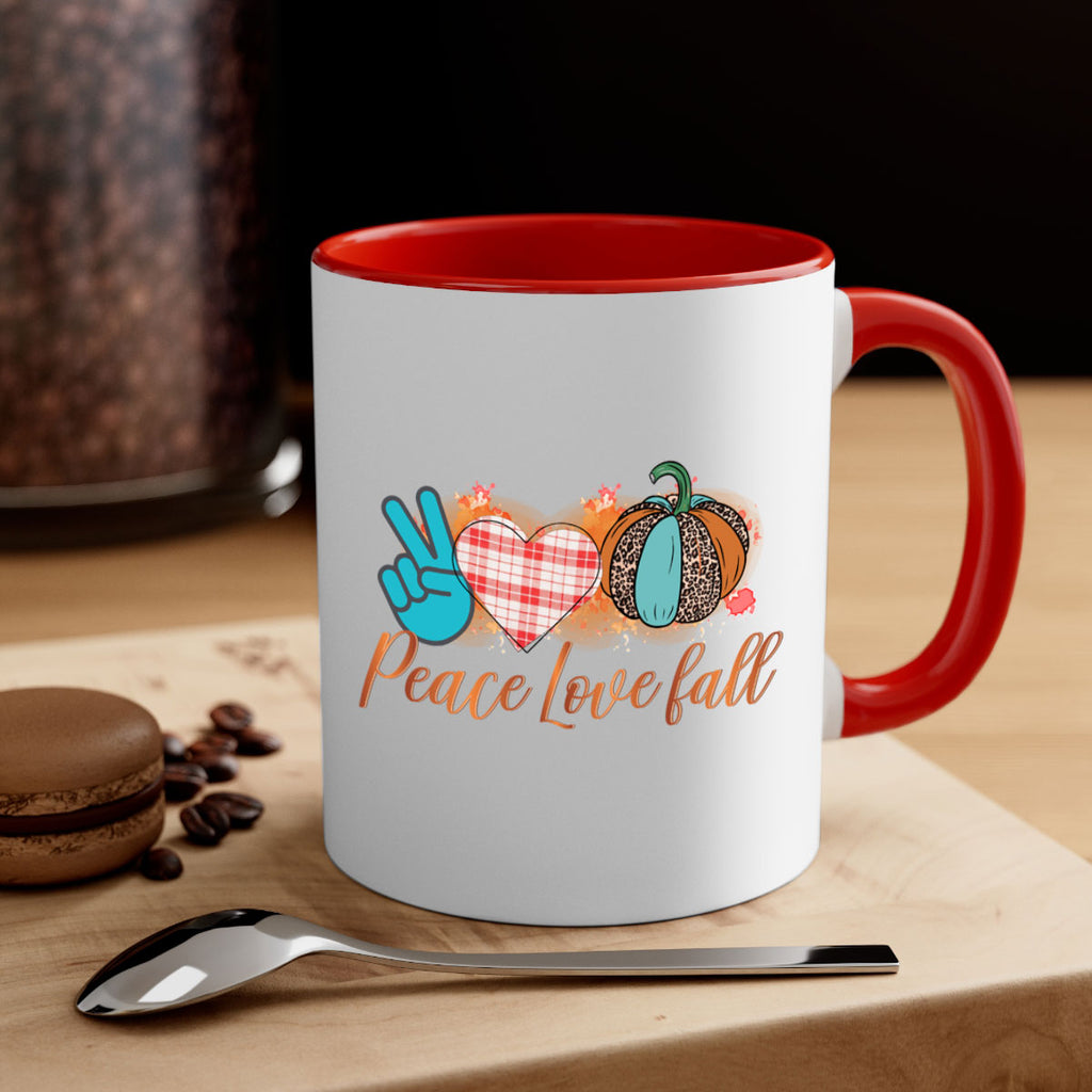 Peace Love Fall 466#- fall-Mug / Coffee Cup