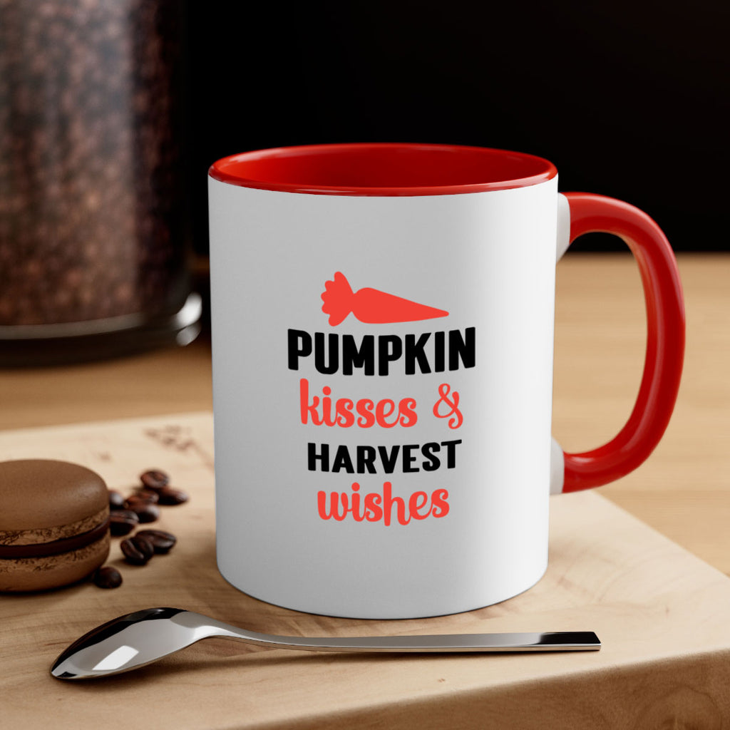 Pumpkin kisses harvest wishes 524#- fall-Mug / Coffee Cup