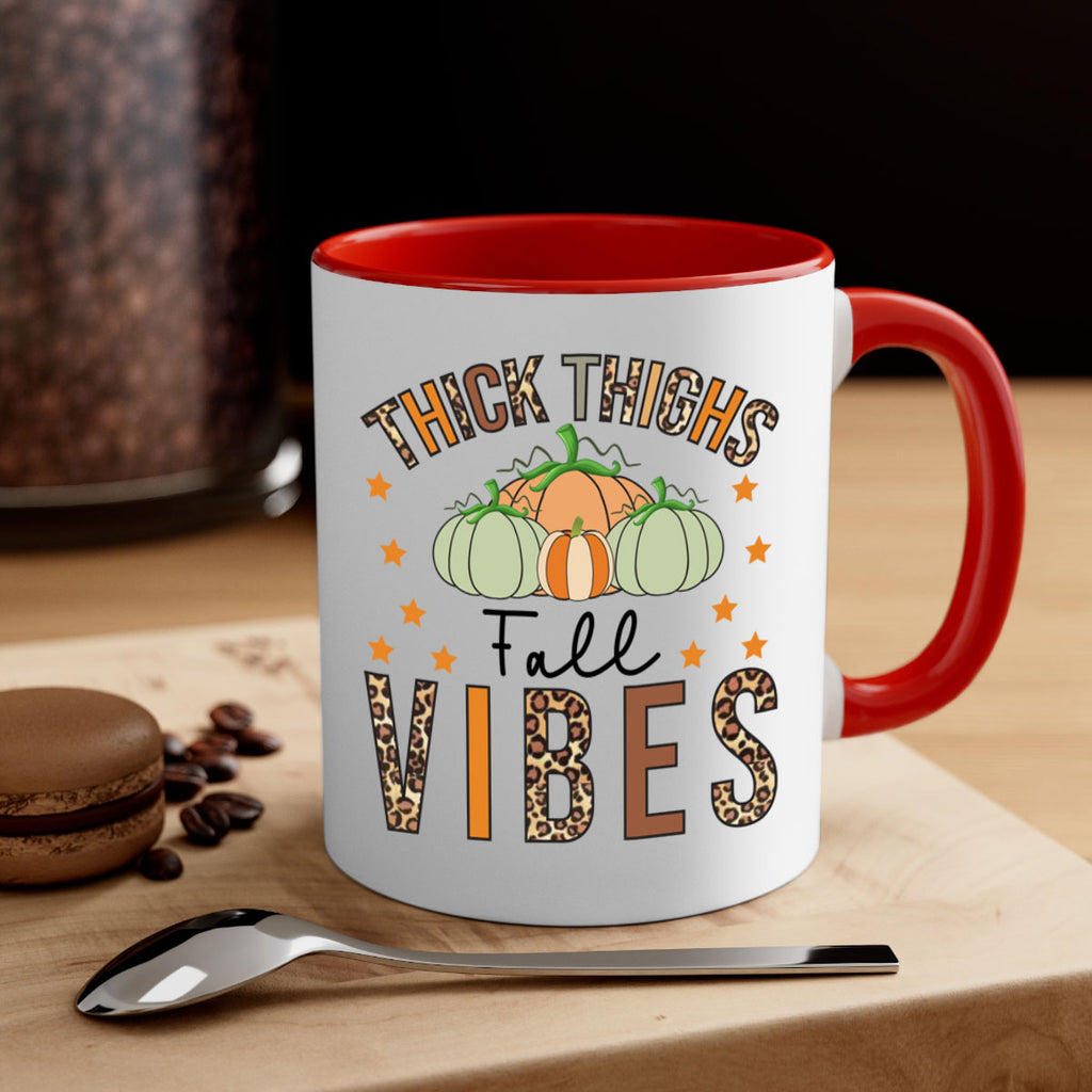 Thick Thighs Fall vibes 614#- fall-Mug / Coffee Cup