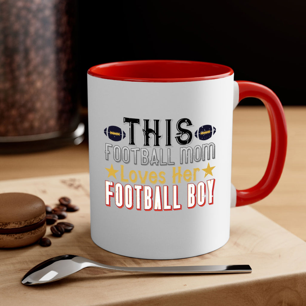 This football mom loves her footboll boy 142#- football-Mug / Coffee Cup
