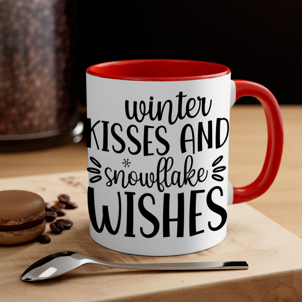 Winter Kisses And Snowflake Wishes517#- winter-Mug / Coffee Cup