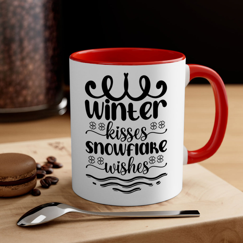 Winter Kisses Snowflake Wishes 562#- winter-Mug / Coffee Cup