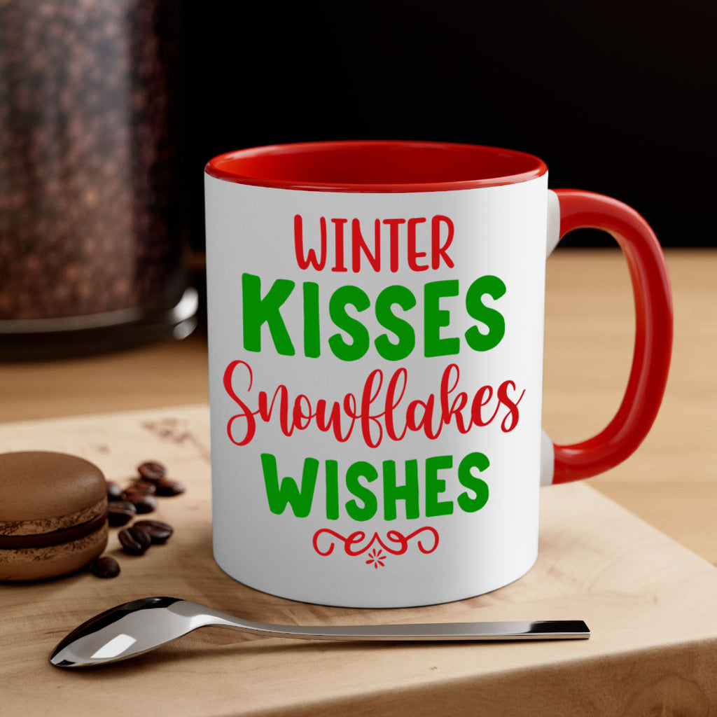 Winter Kisses Snowflakes Wishes 523#- winter-Mug / Coffee Cup