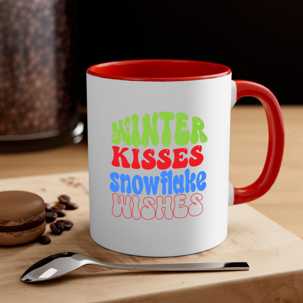 Winter kisses snowflake wishes 520#- winter-Mug / Coffee Cup