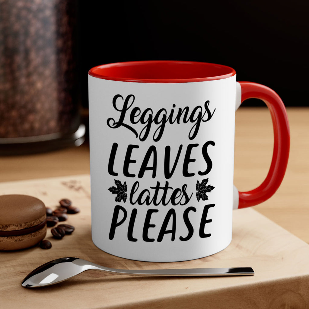 leggings leaves lattes please 397#- fall-Mug / Coffee Cup