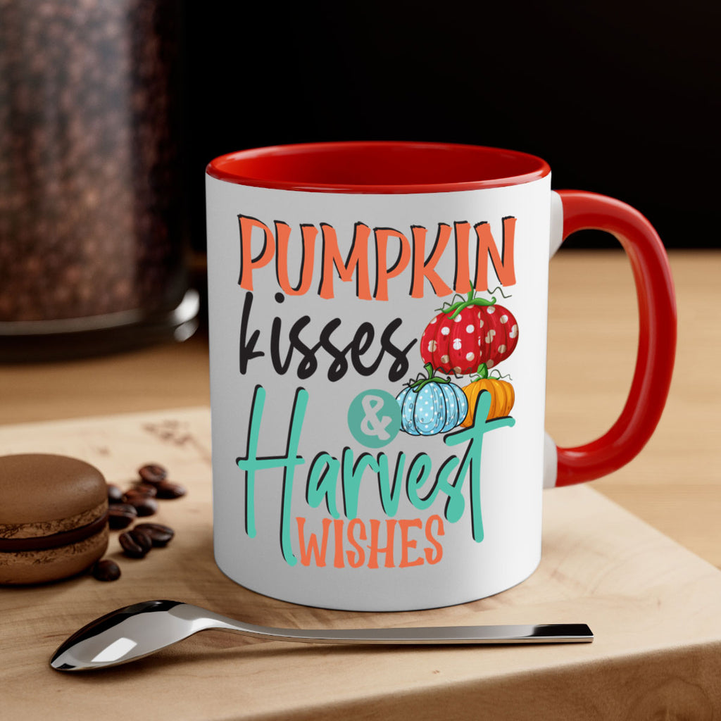pumpkin kisses harvest wishes 526#- fall-Mug / Coffee Cup