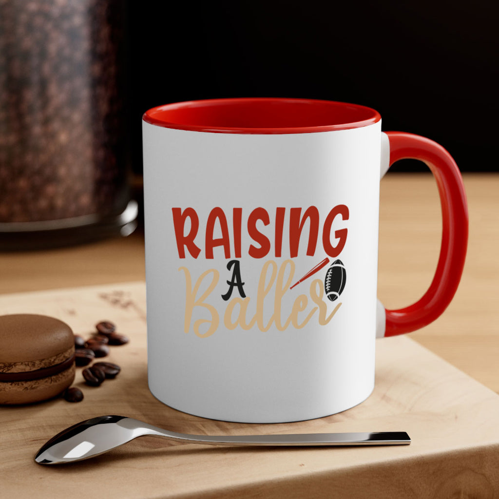 raising a baller 2278#- softball-Mug / Coffee Cup