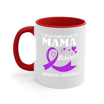 Alzheimers And Dementia I Wear Purple For My Warrior Mama 20#- alzheimers-Mug / Coffee Cup