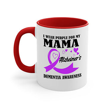 Alzheimers And Dementia I Wear Purple For My Warrior Mama 21#- alzheimers-Mug / Coffee Cup