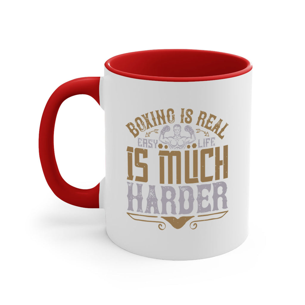 Boxing is real easy Life is much harder 1571#- boxing-Mug / Coffee Cup