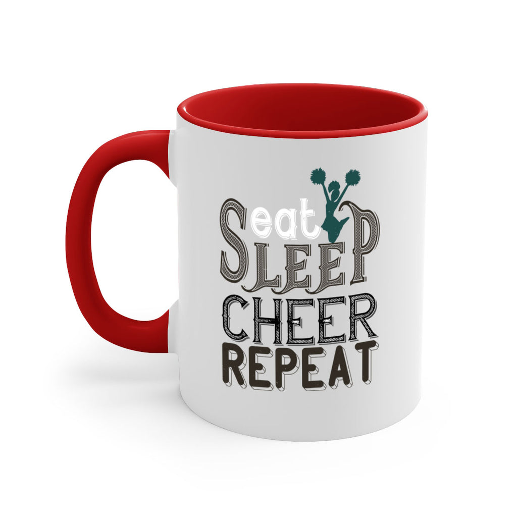 Eat sleep cheer mom 1318#- football-Mug / Coffee Cup