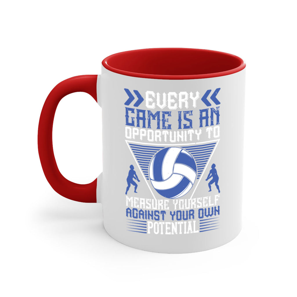 Every game is an opportunity to measure yourself against your own potential Style 1261#- volleyball-Mug / Coffee Cup
