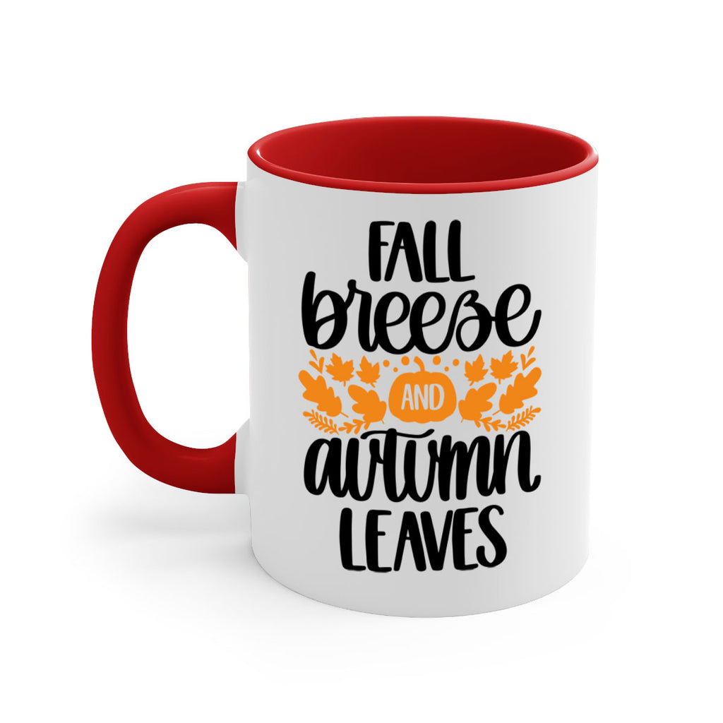 Fall Breezy And Autumn Leaves 482#- fall-Mug / Coffee Cup