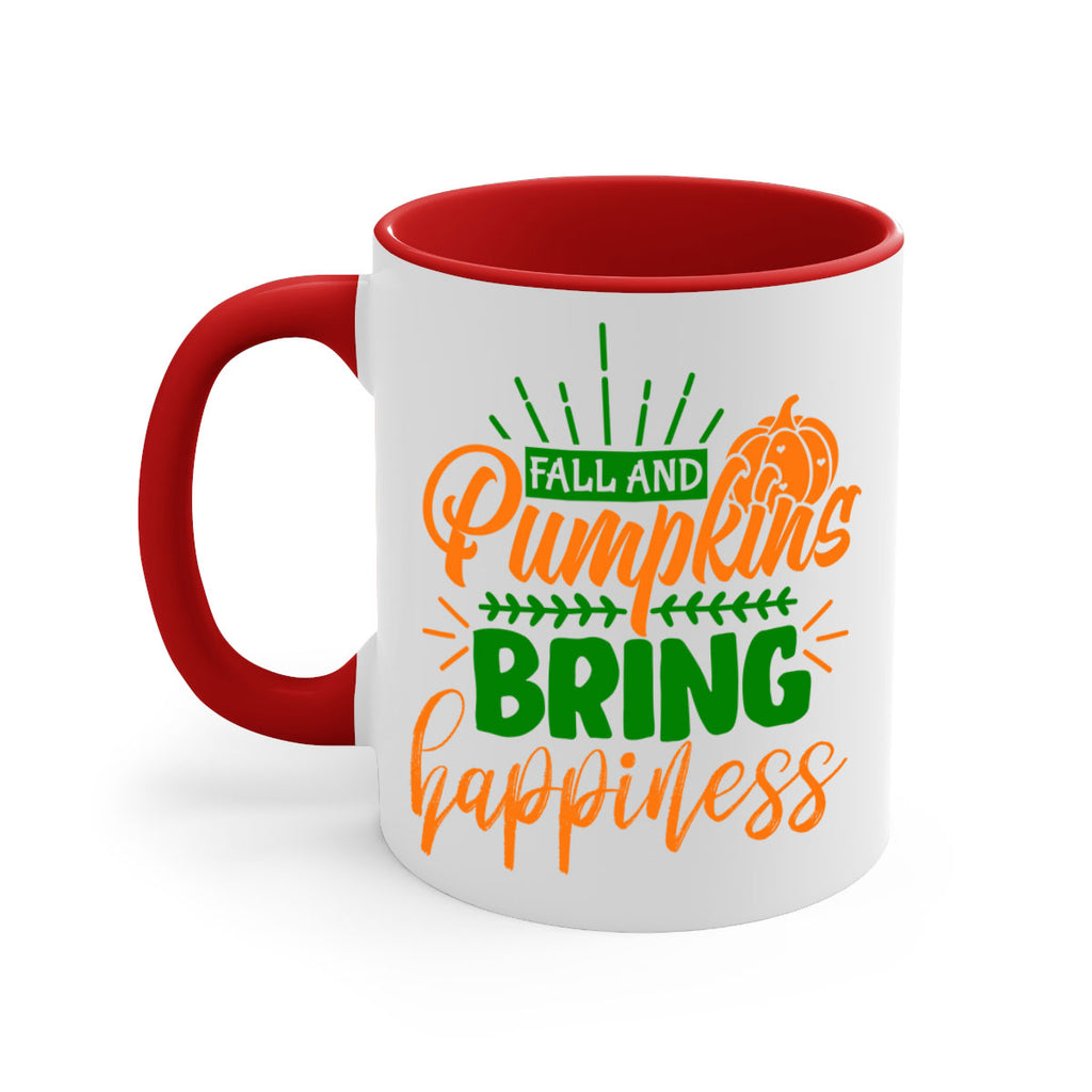 Fall and Pumpkins Bring Happiness 85#- fall-Mug / Coffee Cup