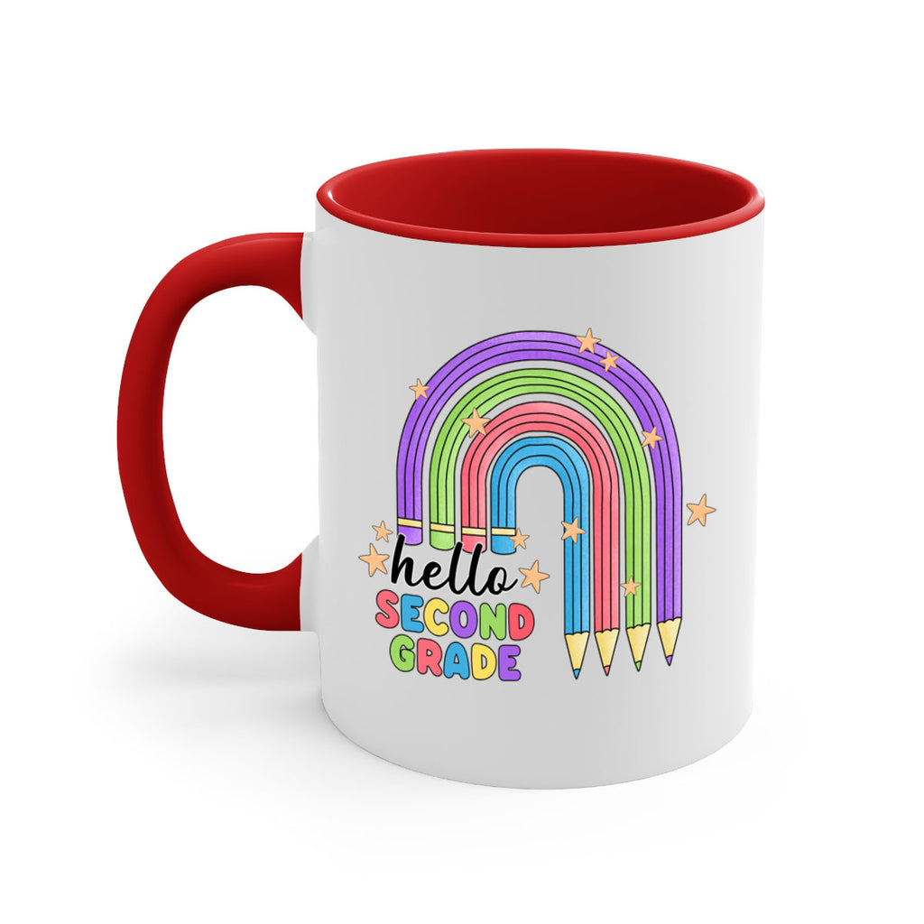 Hello 2nd Grade Pencil Rainbow 11#- second grade-Mug / Coffee Cup