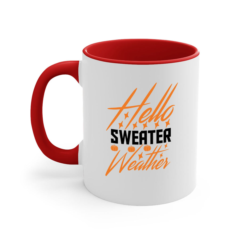Hello Sweater Weather 295#- fall-Mug / Coffee Cup