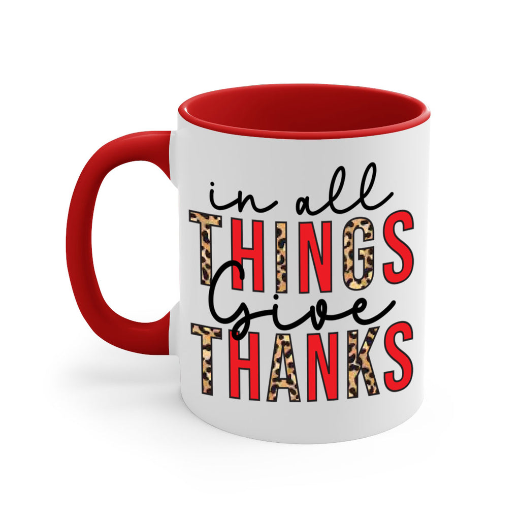 In all things give thanks 352#- fall-Mug / Coffee Cup