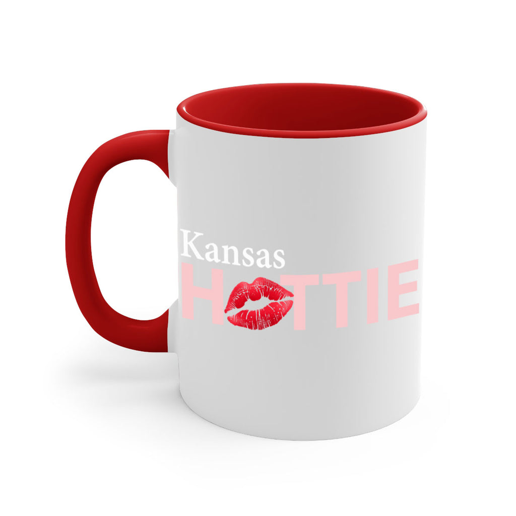 Kansas Hottie With Red Lips 70#- Hottie Collection-Mug / Coffee Cup