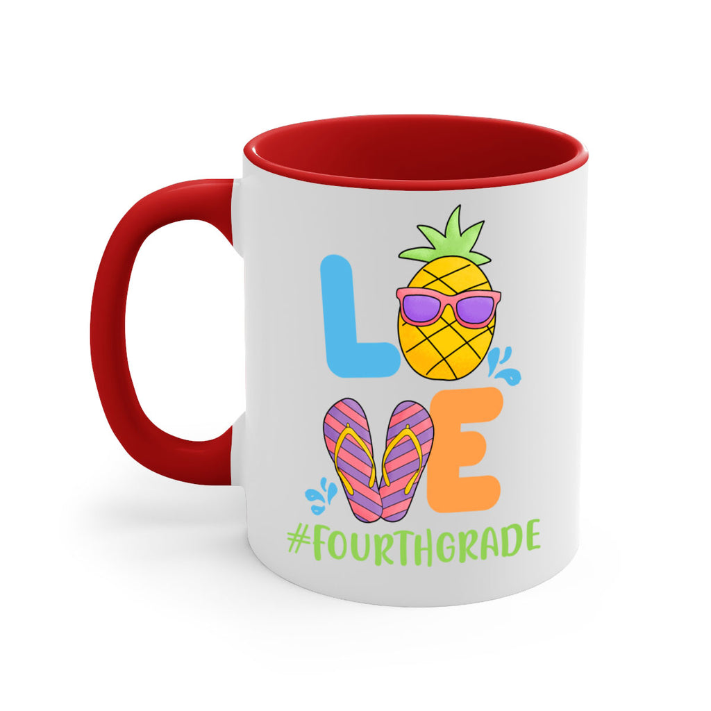 LOVE 4th Grade Summer Pineapple 18#- 4th grade-Mug / Coffee Cup