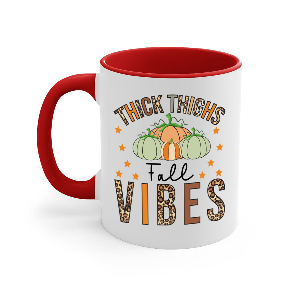 Thick Thighs Fall vibes 614#- fall-Mug / Coffee Cup
