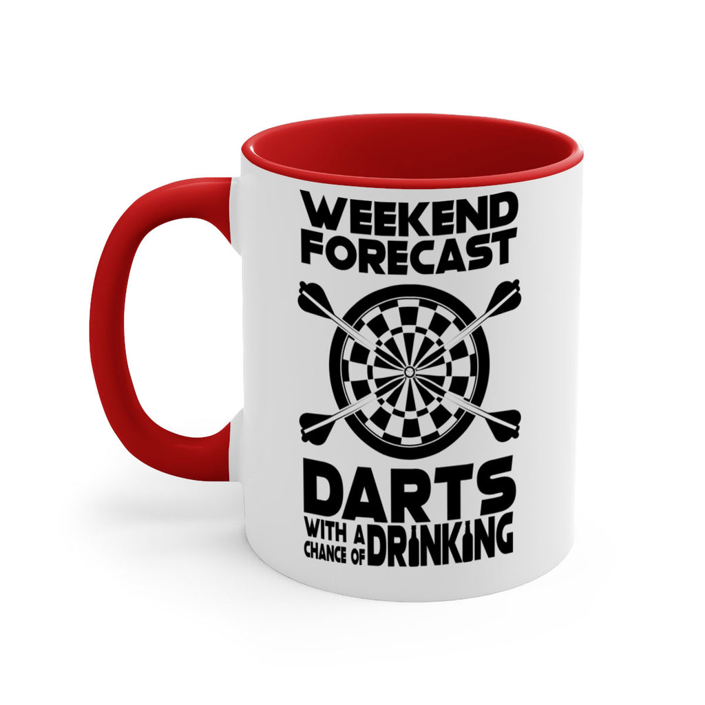 Weekend forecast Darts with a chance of drinking 110#- darts-Mug / Coffee Cup