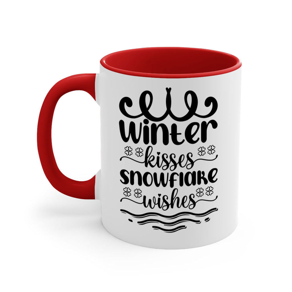 Winter Kisses Snowflake Wishes 562#- winter-Mug / Coffee Cup