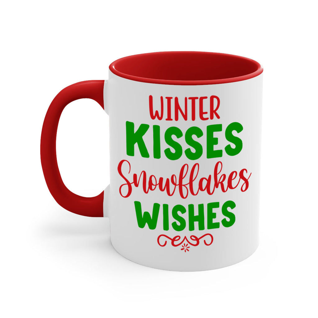 Winter Kisses Snowflakes Wishes 523#- winter-Mug / Coffee Cup