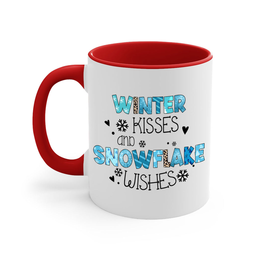 Winter kisses and snowflake wishes 571#- winter-Mug / Coffee Cup