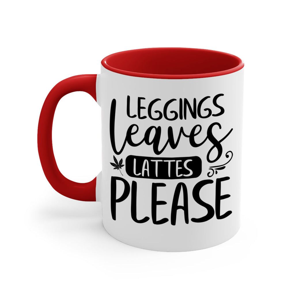leggings leaves lattes please 396#- fall-Mug / Coffee Cup