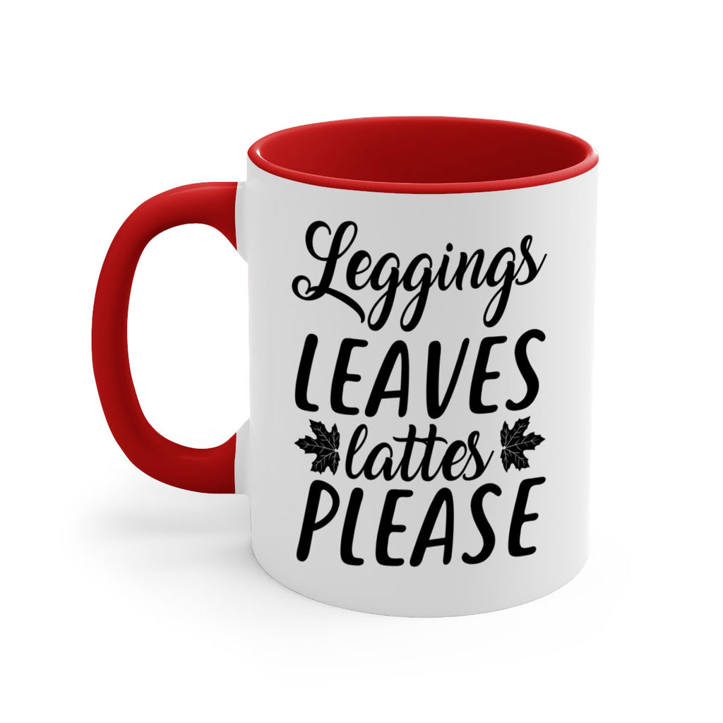 leggings leaves lattes please 397#- fall-Mug / Coffee Cup