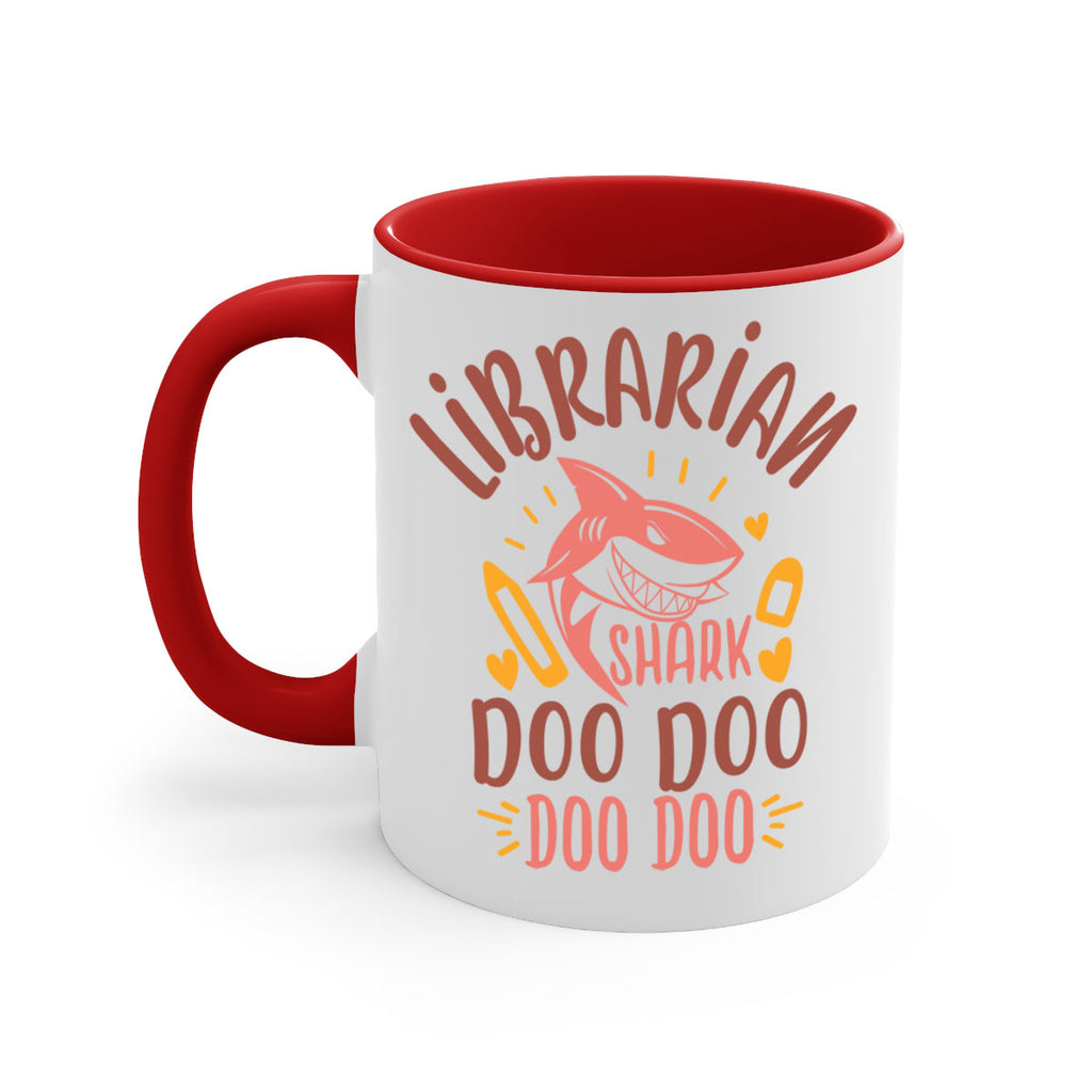 librarian shark doo doo 2#- librarian-Mug / Coffee Cup