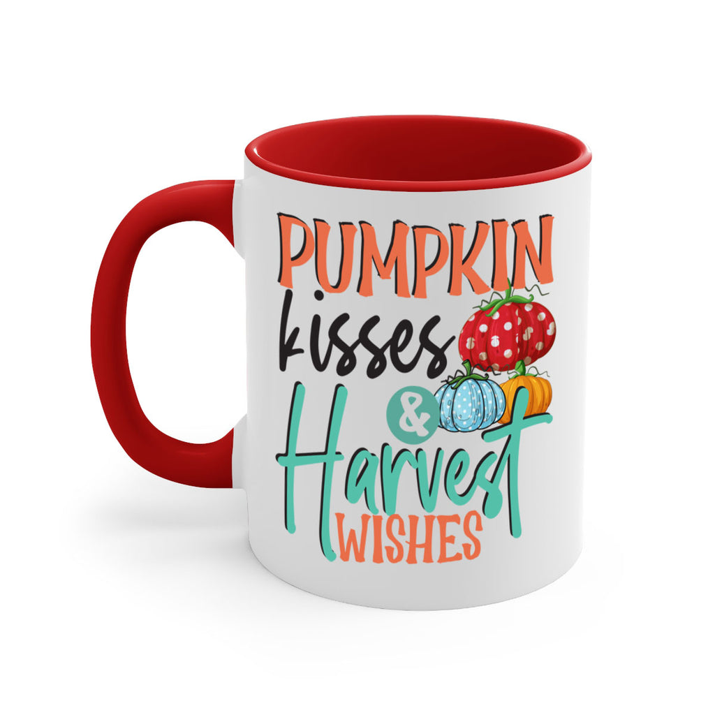 pumpkin kisses harvest wishes 526#- fall-Mug / Coffee Cup
