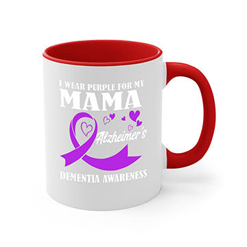 Alzheimers And Dementia I Wear Purple For My Warrior Mama 20#- alzheimers-Mug / Coffee Cup