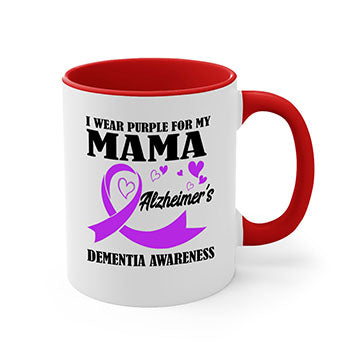 Alzheimers And Dementia I Wear Purple For My Warrior Mama 21#- alzheimers-Mug / Coffee Cup