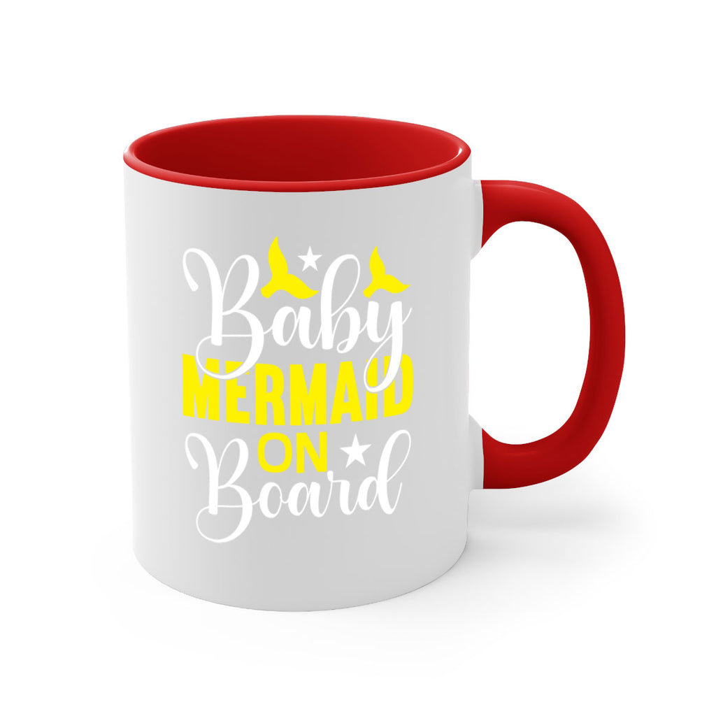 Baby Mermaid on Board 21#- mermaid-Mug / Coffee Cup